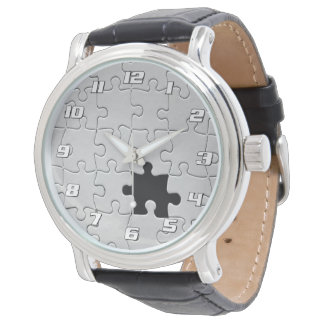 Du Fullkomnar Mig Romantisk Svart-vit Pusselbild Armbandsur