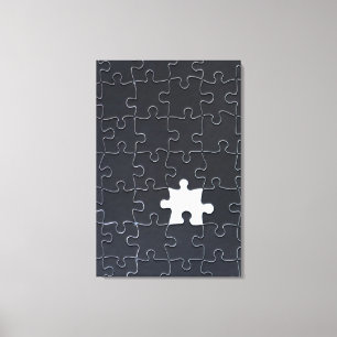 Du Fullkomnar Mig Romantisk Svart-vit Pusselbild Canvastryck