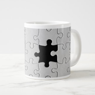 Du Fullkomnar Mig Romantisk Svart-vit Pusselbild Jumbo Mugg