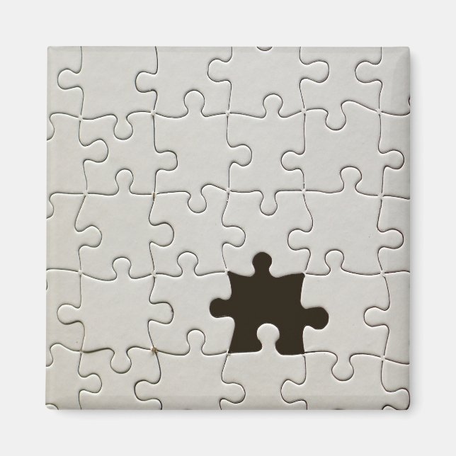 Du Fullkomnar Mig Romantisk Svart-vit Pusselbild Magnet (Framsidan)