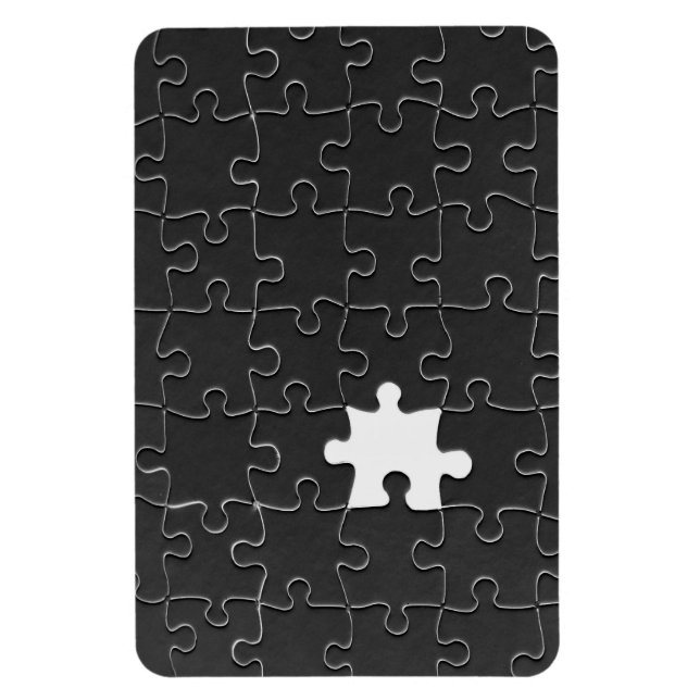Du Fullkomnar Mig Romantisk Svart-vit Pusselbild Magnet (Vertikal)