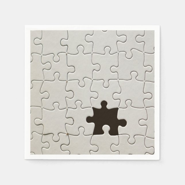 Du Fullkomnar Mig Romantisk Svart-vit Pusselbild Pappersservett (Framsidan)