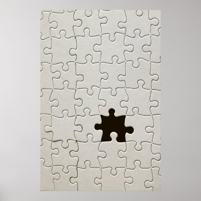 Du Fullkomnar Mig Romantisk Svart-vit Pusselbild Poster (Framsidan)