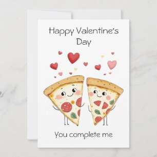 Du Fullkomnar Mig – Söt & Rolig Pizza Alla Hjärtan Kort