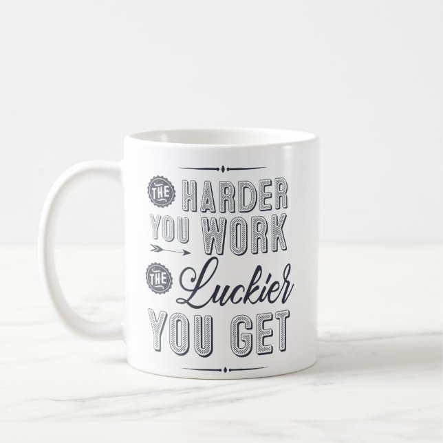 Du fungerar mer hård, mer lycklig får du kaffemugg (Vänster)