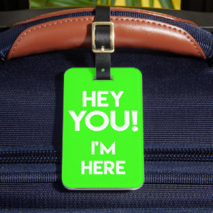 Du! - Funny Neon/Fluo Grönt Bag Attention Bagagebricka