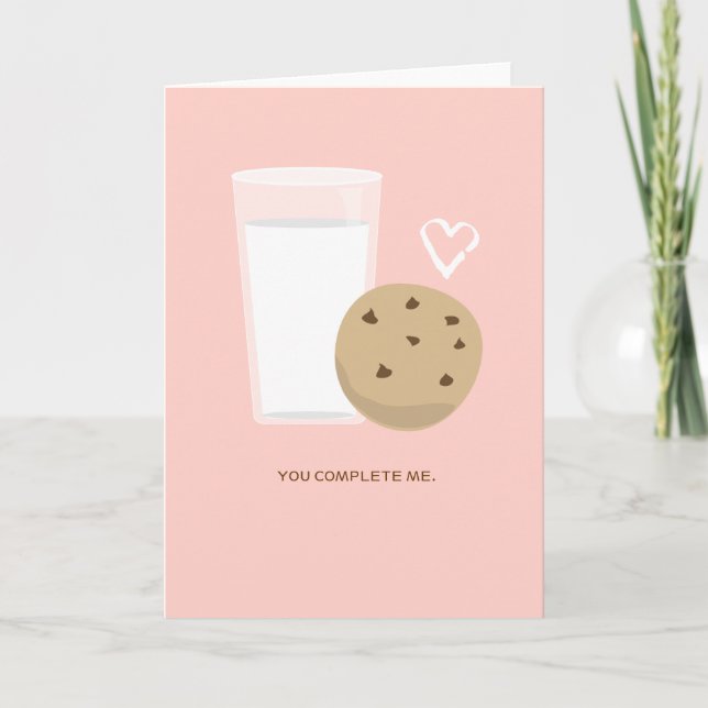 Du fyller i mig med Fåniget Mjölk och Cookie  Kärl Helgkort (Framsida)
