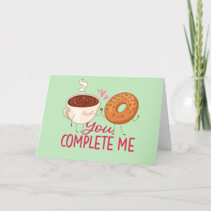 Du fyller mig med Cute Donut Funny Valentine Day Helgkort
