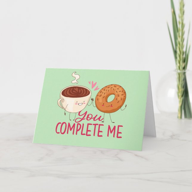 Du fyller mig med Cute Donut Funny Valentine Day Helgkort (Framsida)