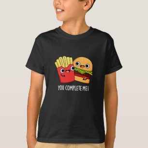 Du fyller mig med Funny Burger Fries Pun Mörk BG T Shirt