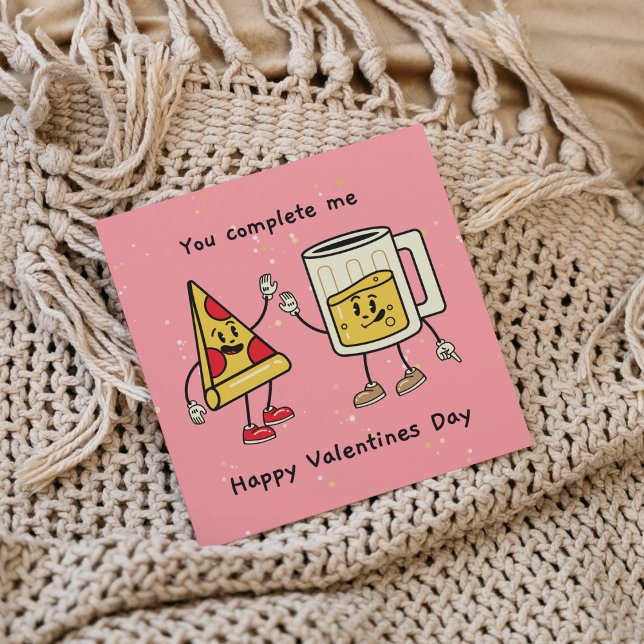 Du fyller mig med öl och Pizza Valentinkort Inbjudningar (Birthday Depot
You Complete Me Beer And Pizza Valentine's Card)