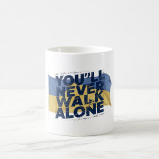Du går aldrig ensam kaffemugg