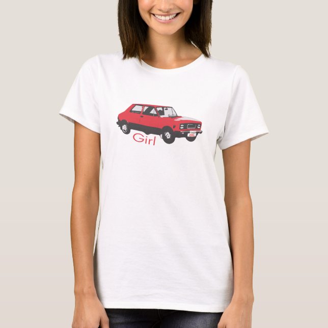 Du går flickan t-shirt (Framsida)