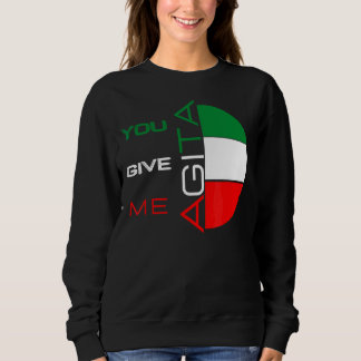 Du Ge Me Agita Humor citat italienska 10 T Shirt