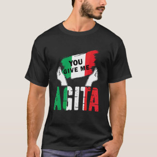 Du Ge Me Agita Humor citerar den italienska Vintag T Shirt