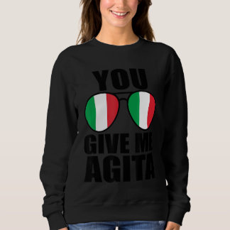 Du Ge Me Agita Italia som säger Humor Italia Sung T Shirt