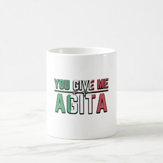 Du Ge Me Agita|Stunad- och Agita Humor-gåvor Kaffemugg