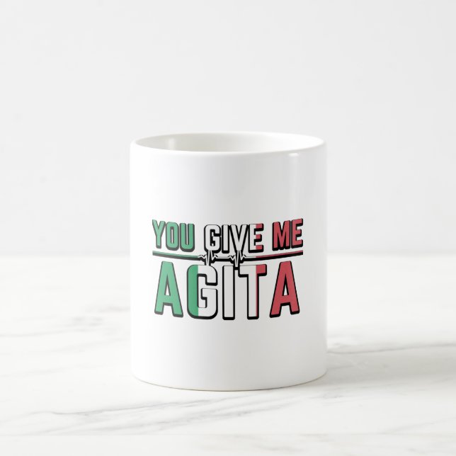 Du Ge Me Agita|Stunad- och Agita Humor-gåvor Kaffemugg (Center)