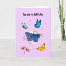 Du Ge Me Butterflies Valentine Day Card