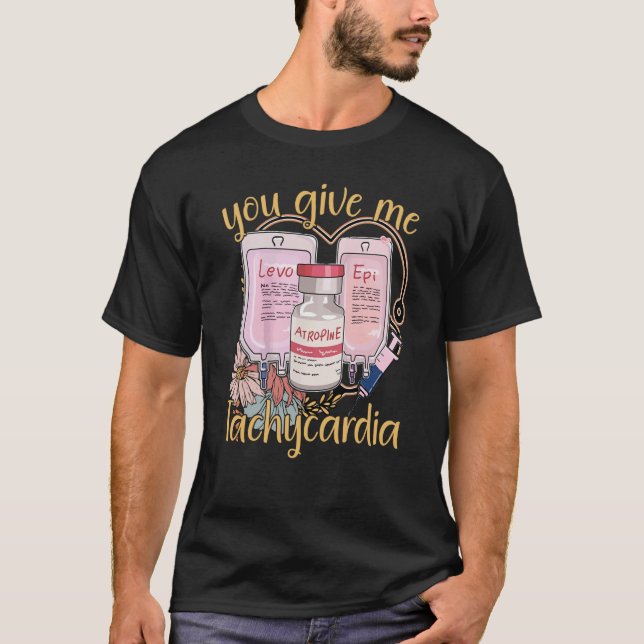 Du Ge Me Tachycardia apparel Nurse Valentineu20 T Shirt (Framsida)