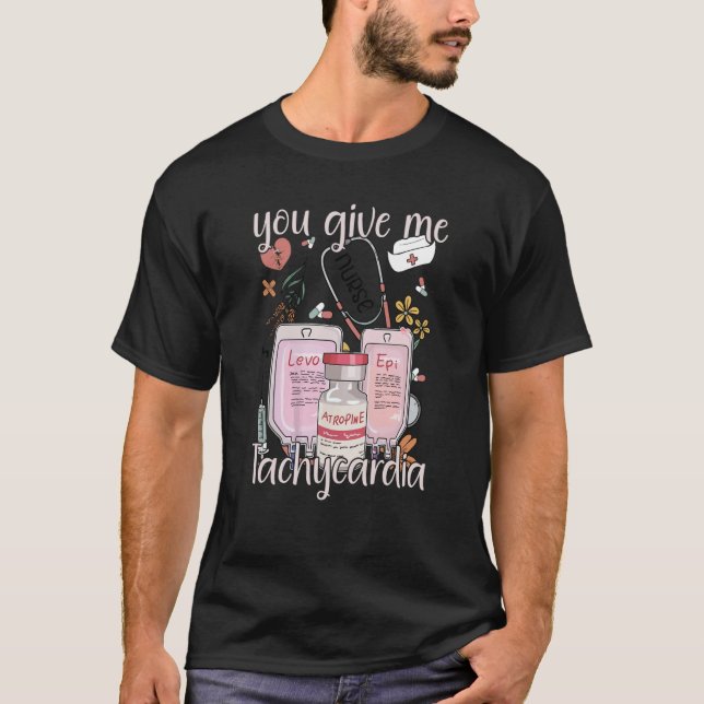 Du Ge Me Tachycardia apparel Nurse Valentineu20 T Shirt (Framsida)