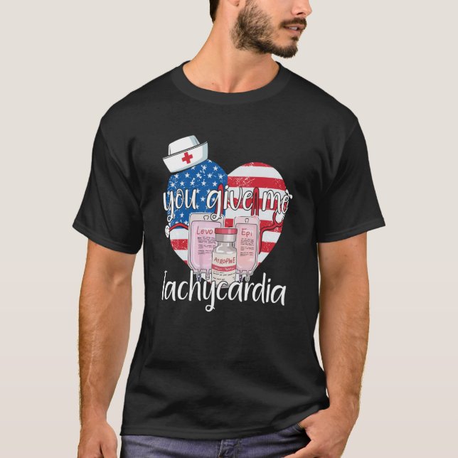 Du Ge Me Tachycardia apparel Nurse Valentineu20 T Shirt (Framsida)