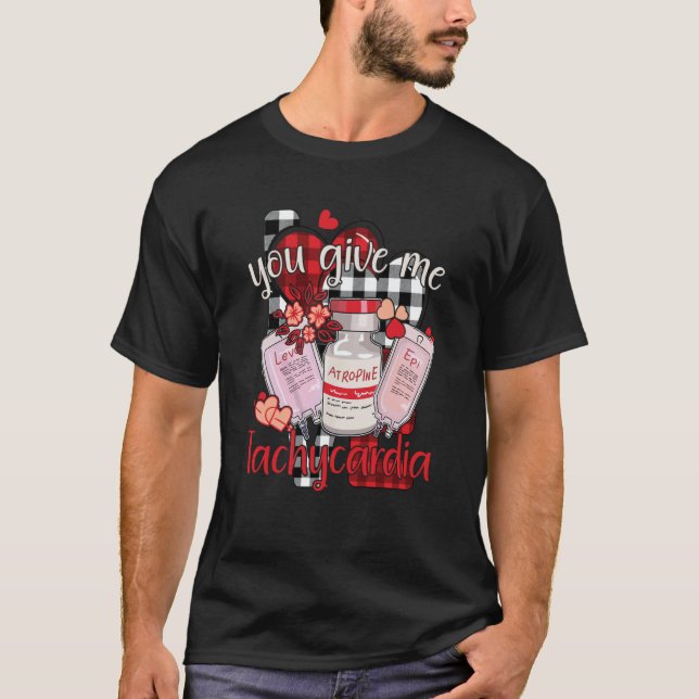 Du Ge Me Tachycardia apparel Nurse Valentineu20 T Shirt (Framsida)