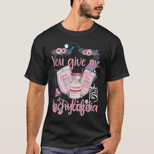Du Ge Me Tachycardia apparel Nurse Valentineu20 T Shirt (Framsida)