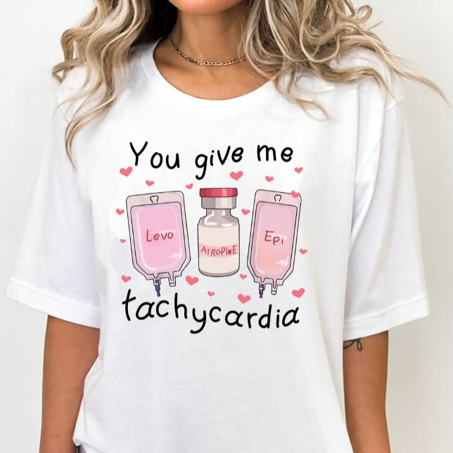 Du Ge Me Tachycardia Funny Valentines day Nurse T Shirt (Skapare uppladdad)