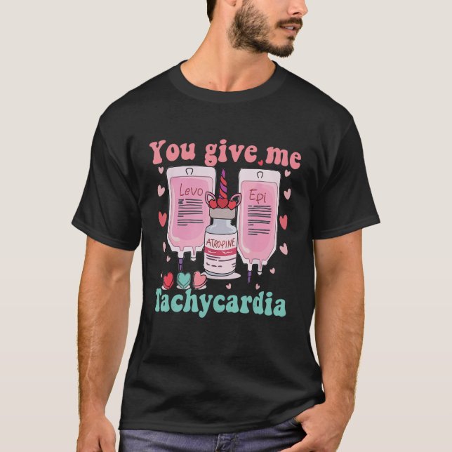 Du Ge Me Tachycardia ICU Nurse Life Valentines T Shirt (Framsida)