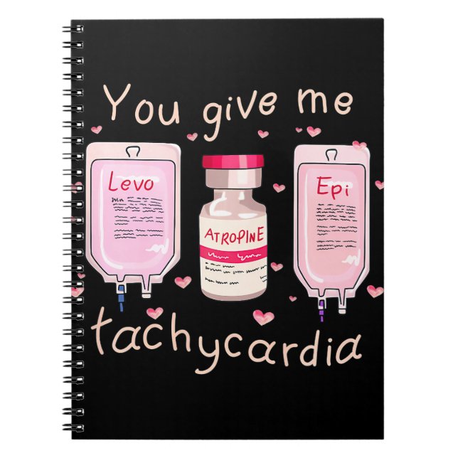 Du Ge Me Tachycardia Icu Nurse Life Valentiness Anteckningsbok (Framsidan)