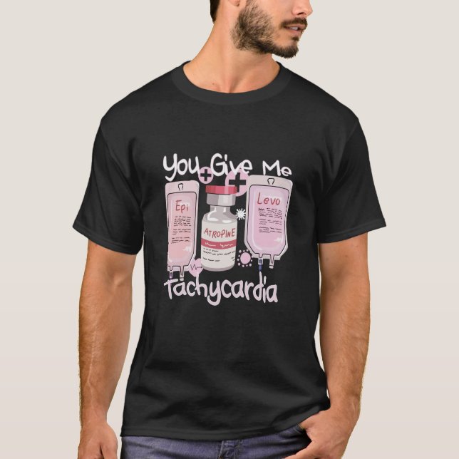 Du Ge Me Tachycardia Nurse Valentineu2019s Day T Shirt (Framsida)