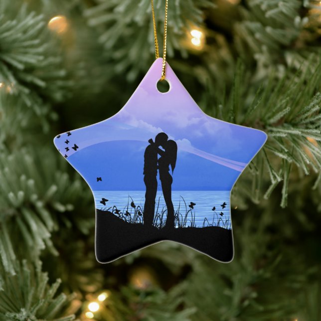 Du ge mig fjärilar julgransprydnad keramik (Träd)