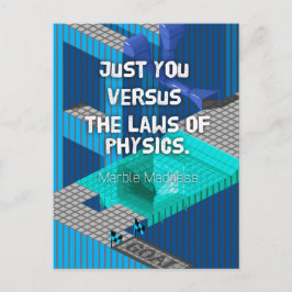 Du gegen die Physik – Marble Madness Postkarte Vykort