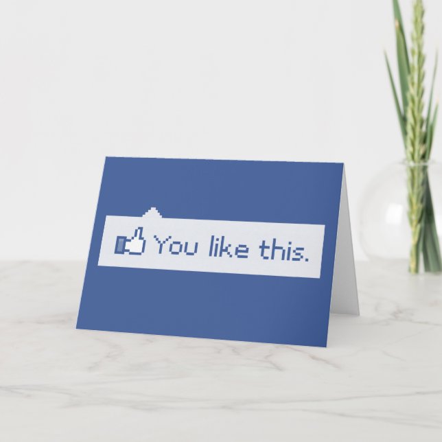 Du gillar den här konstiga Facebook Kort (Framsida)