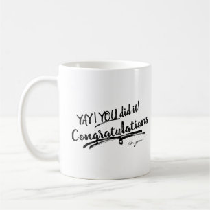 DU GJORDDE DET, GRATTIS Beställd Personlig Kaffemugg