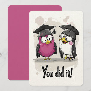 Du gjorde det, Grad Birds! A Chirpy Studenten Meme Inbjudningar