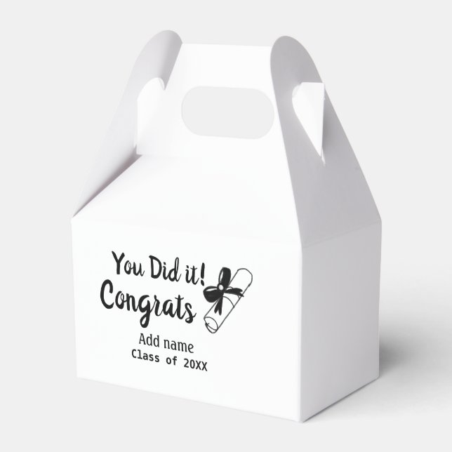 Du gjorde det gratulerara studenten, lägg till stu presentaskar (Framsidan Sidan)