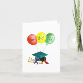 Du gjorde det, Studenten-kort med Baloons Helgkort