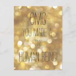 Du gjorde en liten mänsklig - Roligt Guld-citat fö Vykort