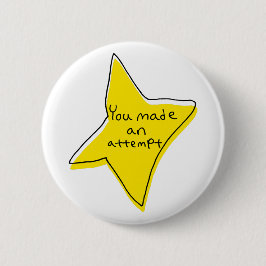 Du gjorde ett försök - Gult Star Knapp