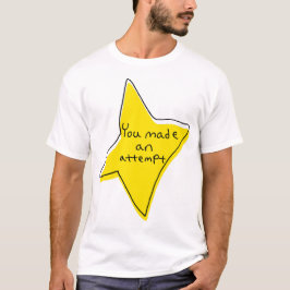 Du gjorde ett försök - Gult Star T Shirt