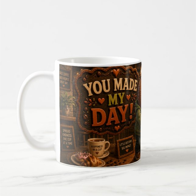 Du gjorde min dag kaffemugg (Vänster)