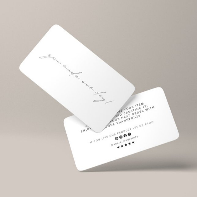 Du gjorde vår dag Business Tack Rabattkort Tilläggskort (Skapare uppladdad)