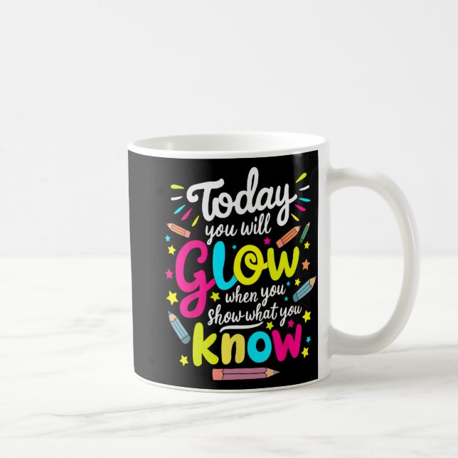 Du glöder när du visar vad du vet Testa tea Kaffemugg (Höger)