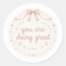 Du Gör Det Bra Rosa Band Sticker