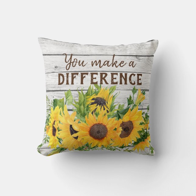 Du gör en annan offert med solblommor kudde (Framsida)