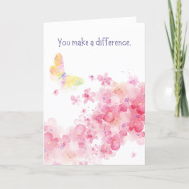"Du gör en skillnad"-hälsningskort för Tack Kort