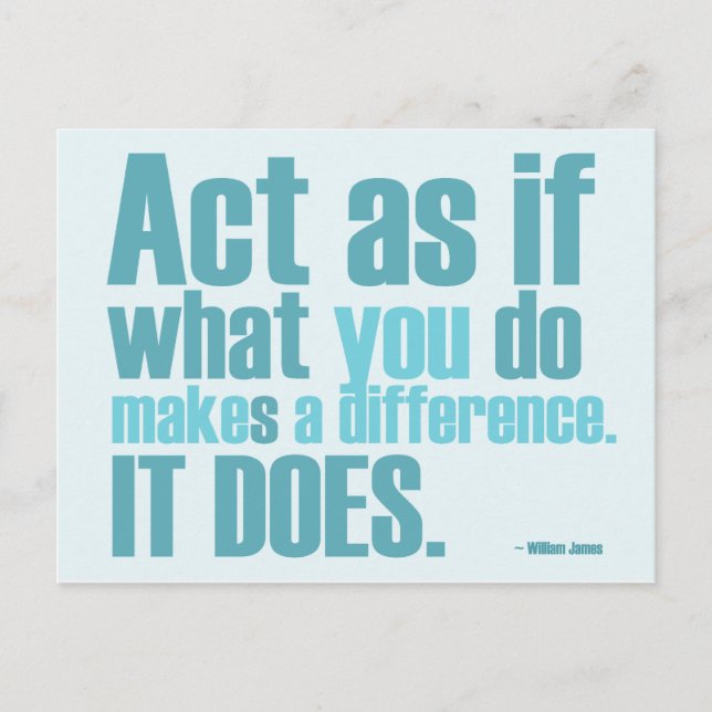 Du gör en skillnad i motiv vykort (Framsida)