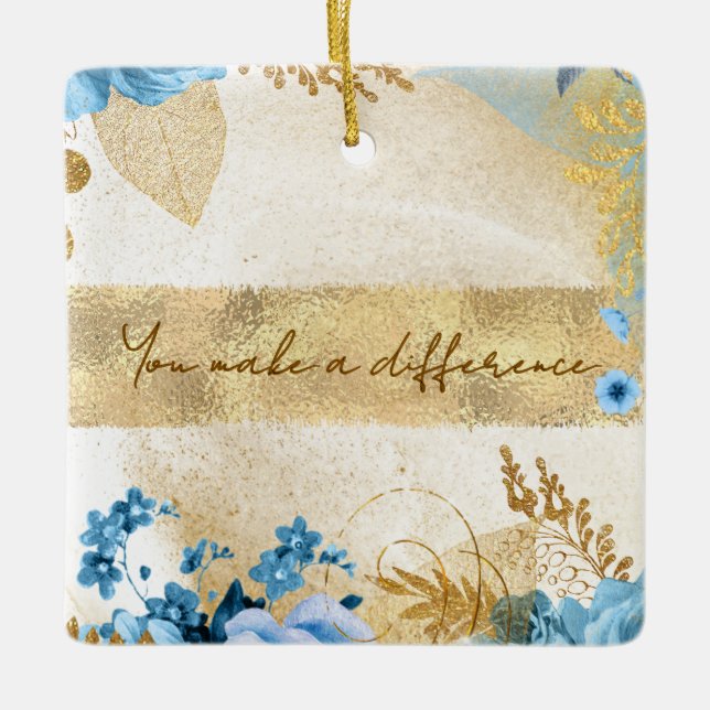 Du gör en skillnad julgransprydnad keramik (Framsida)